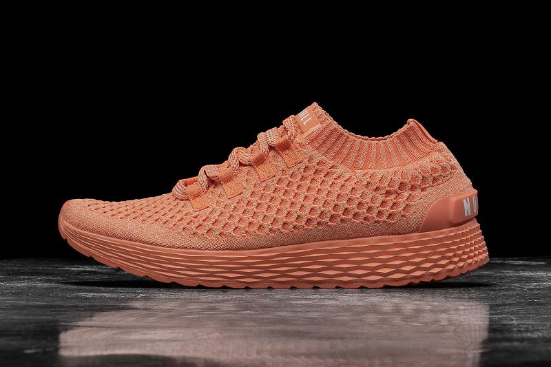 Nobull Melon Knit Runner Men's Running Shoes Orange | USA K1046O